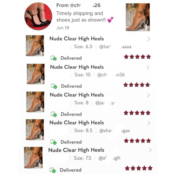 Black Clear High Heels - Picture 6 of 7